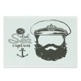 thumbnail image 1 of Anchor Cutting Board, Portrait of a Faceless Captain with Hat and Beard Seaman Character Illustration, Decorative Tempered Glass Cutting and Serving Board, Large Size, Brown White, by Ambesonne, 1 of 1