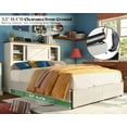 thumbnail image 6 of Papajet Full Bed Frame with Bookcase Headboard & Charging Station, 2 Storage Drawers, White, 6 of 9