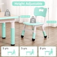 thumbnail image 5 of Adjustable para niños mesa y sillas set, para niños pequeños escritorio con superficie con grafiti, 4 asientos, 5 of 5