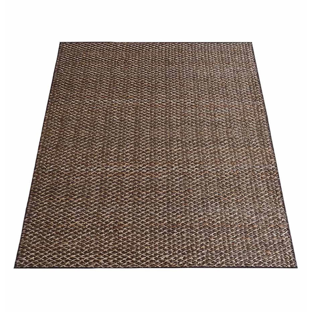 Hand Woven Jute Eco-Friendly Area Rugs - 6'X9', Rectangle Shape, Light Brown Color, Contemporary Pattern, High Pile, Natural Fiber, Outdoor Indoor Handmade Area Rugs For Living Room (J00024)