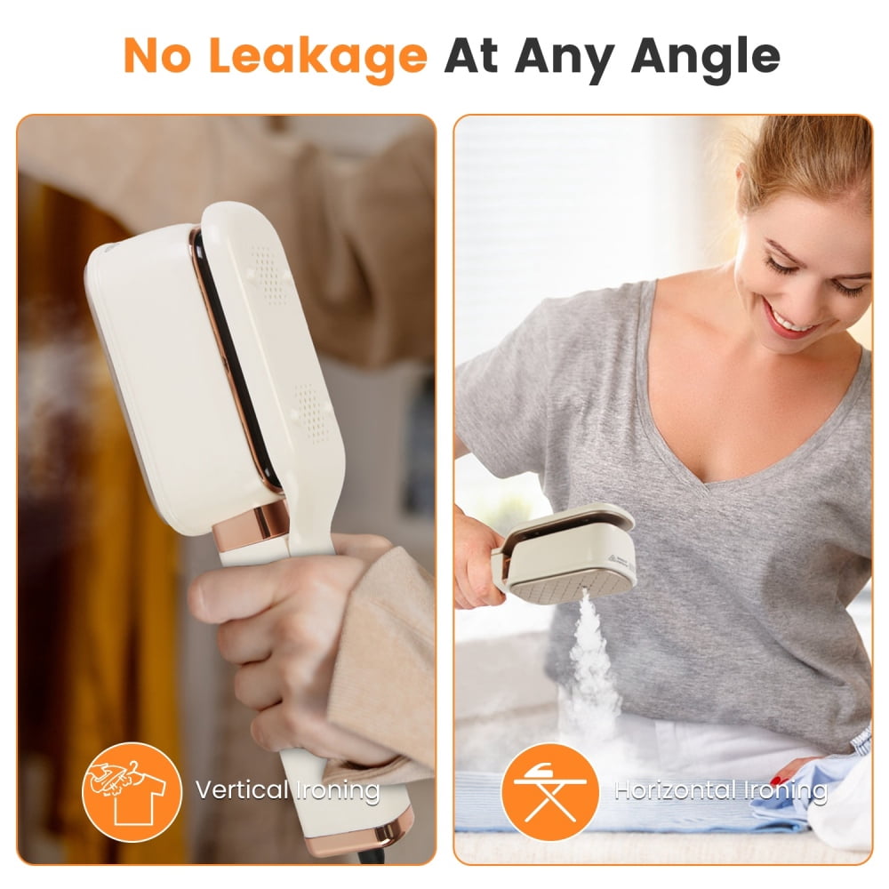 3 in 1 Travel Steamer for Clothes, 1000W Handheld Garment Steamer with 180° Rotating Head, Hanging & Clip Steamer with 20OZ Leak-Proof Tank for Travel, Home