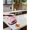 thumbnail image 3 of Valentine's Day Small Toaster Cover 2 Slice, Kitchen Appliance Covers, Pink Romantic Truck Love Roses Red Plaid Toaster Oven Cover with Loop, Bread Machine Cover Polyester Dust Cover Protection, 3 of 4