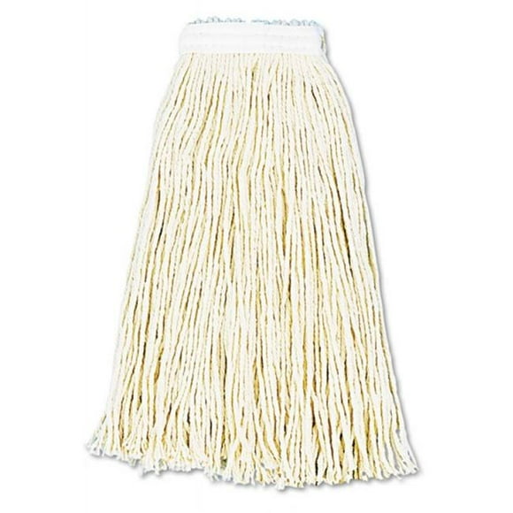 Têtes de Vadrouille Premium Coupées 16 oz - Blanc, Coton - 12 par Caisse