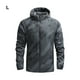 thumbnail image 3 of Sonducket Chaqueta ligera y transpirable con capucha para campeones de ciclismo, abrigo de motocicleta a prueba de viento Abrigos y chamarras Gris oscuro L, 3 of 6