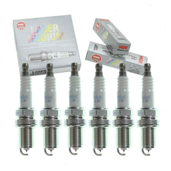 6 pc NGK Laser Iridium Spark Plugs compatible with Audi A6 3.0L 3.2L V6 2002-2011