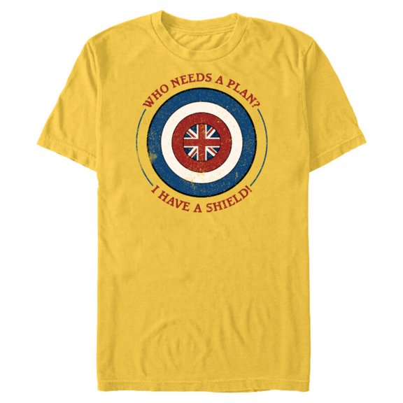 Marvel WHAT IF…? Captain Carter I Have A Shield - Short Sleeve Blended T-Shirt for Adults – Customized-Yellow
