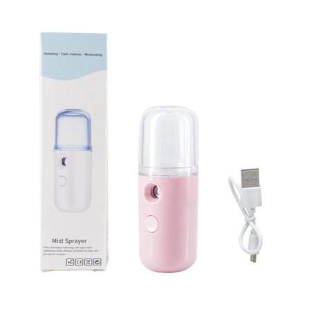 

Nano Facial Steamer Mist Spray Eyelash Extensions Cleaning Pores Water SPA Moisturizing Hydrating Face Sprayer USB Rechargeable Mini Beauty Device - Summer gives you cool