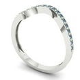 thumbnail image 2 of 0.16 ct Brilliant Round Cut Synthetic Moissanite 18K White Gold Stackable Band SZ 11, 2 of 6