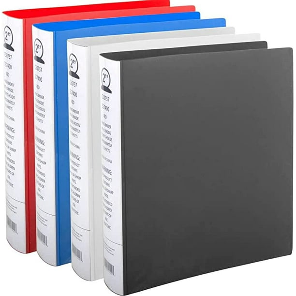25 Pack Binders, Flexible Binders 3 Ring 2 Inch with Pockets Bulk