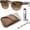 Polished Havana on Transparent Brown Frame | Polarized Brown Lens, variant on RB0298S MEGA HAWKEYE Square Shaped Non-Polarized Sunglasses for Men & Women - Includes Official RAYBAN Eyewear Kit - Ideal Formal & Casual Wear Sunglasses - Green Lens