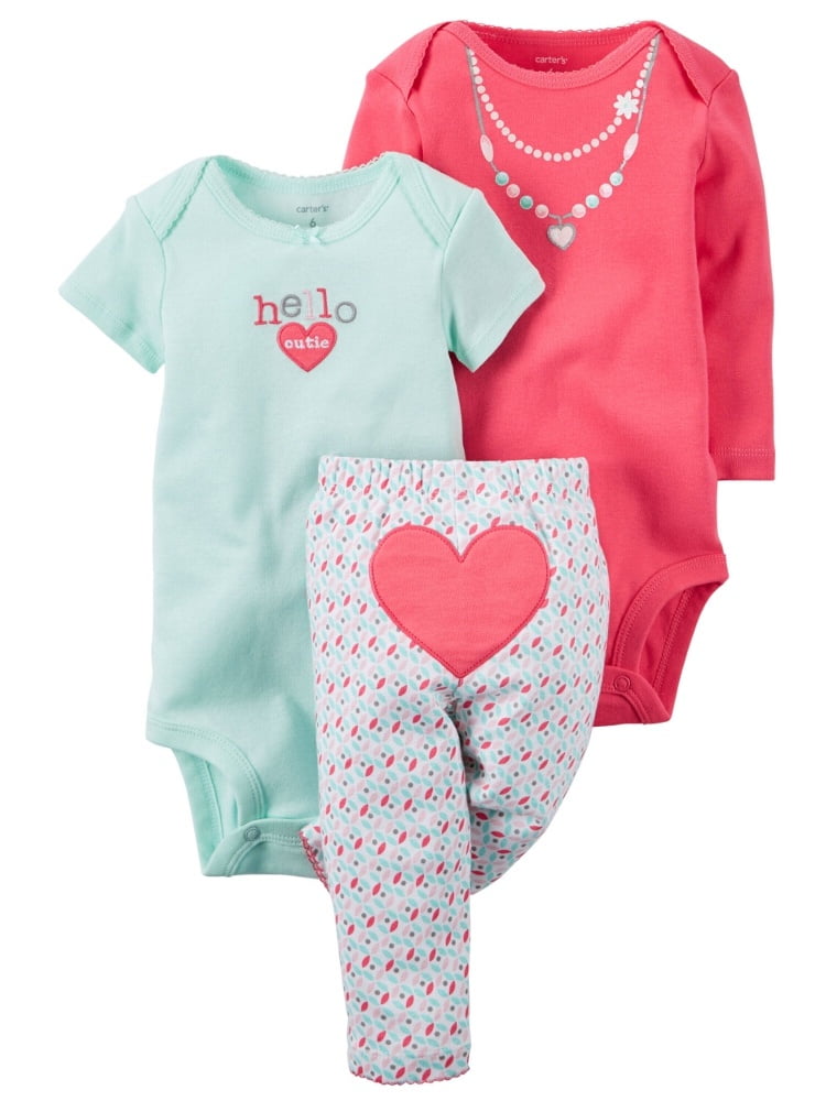 Carter's Carters Baby Clothing Outfit Girls 3Piece Little Character