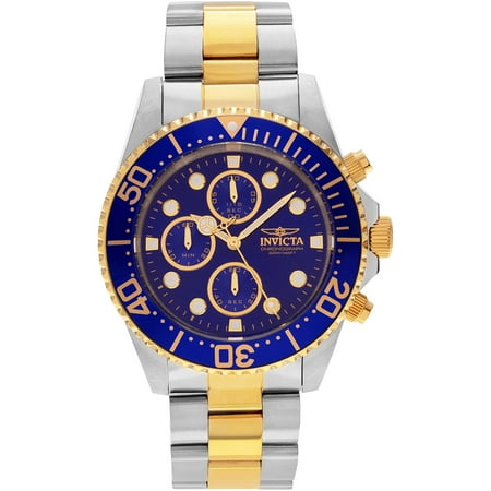 Invicta Men's Stainless Steel 1773 Pro Diver Chronograph Dial Dress Watch, Link Bracelet