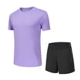thumbnail image 3 of Weiqiqre Mens Casual 2 Piece Outfits-Short Sleeve Athletic Set Oversize T-Shirts Drawstring Tracksuit Set, 3 of 7