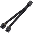 thumbnail image 2 of 6 uds Gpu Pcie 8 pines hembra a doble 2x8 pines (6 + 2) adaptador de corriente Pci Express macho divisor en Y trenzado, 2 of 5