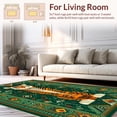 thumbnail image 2 of ODIKA 8'x10' Machine Washable Non-Slip Area Rug, Bold Tropical Tiger Motif High Traffic Rug, Orange, 30188, 2 of 7