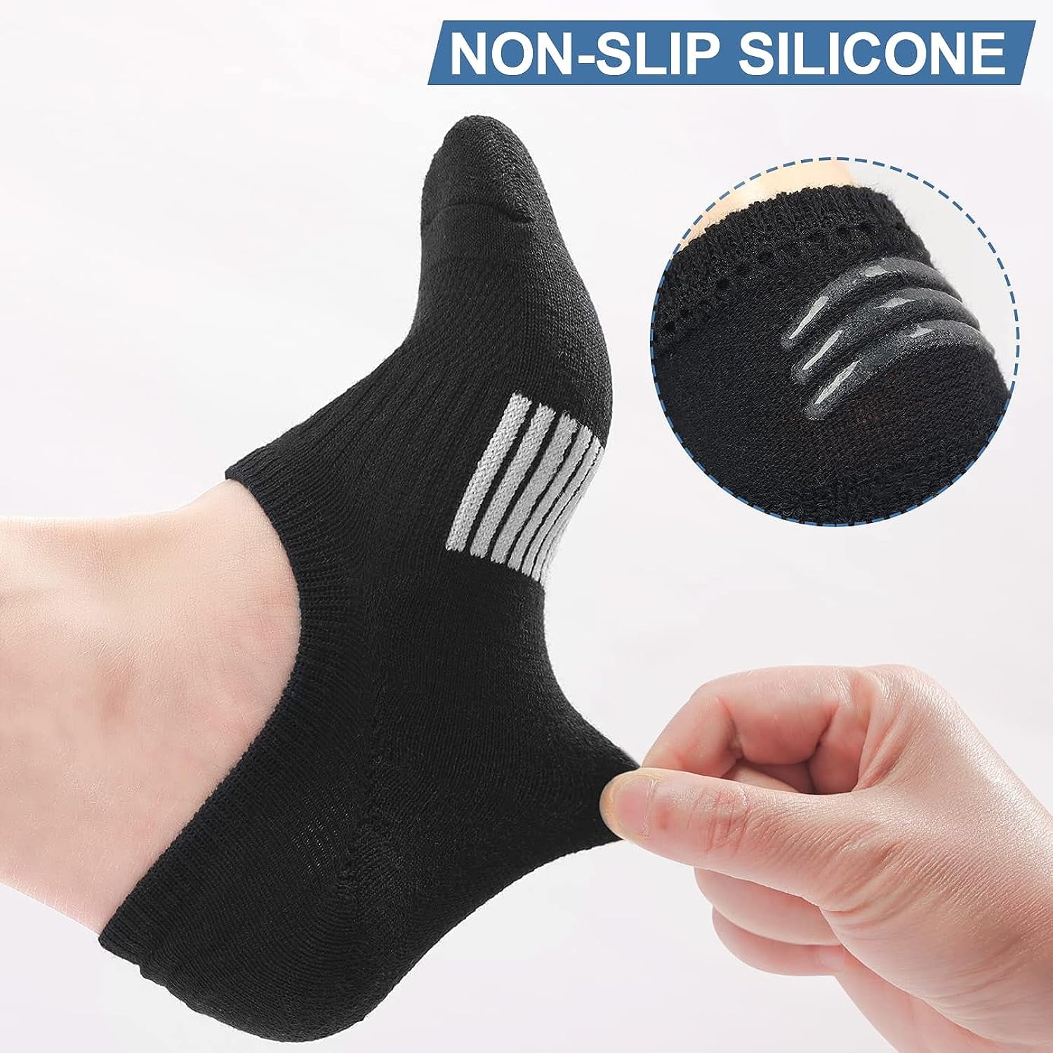 No Show Socks Womens Cushioned Low Cut Athletic Hidden Liner for Sneakers Ankle Invisible Running Socks 4/6 Pairs