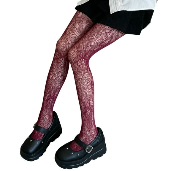 Aellinatey Women Butterfly Jacquard Fishnet Pantyhose Sexy Hollowed Mesh Tights Stockings
