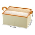 thumbnail image 3 of PRETXORVE Foldable Closet Storage Box, Clothes Storage Basket Storage Box Miscellaneous Clothes Pants Storage Artifact Beige XL, 3 of 3