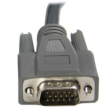 SVUSBVGA6 StarTech 1.8m パソコン自動切替器専用極細KVMケーブル 2 in 1 USB/VGA KVMケーブル ブラック D-Sub 15ピン オス - USB A / D-Sub 15ピン オス