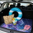 thumbnail image 2 of COEQINE Trunk Liner for SUV, Anti-Slip Cargo Mat Car Boot Protection Dust-proof Dog Seat Cover Fit for SUV, Sedan, Truck, 29 x 39 Inches, Fantasy Cat Galaxy Floral, 2 of 7