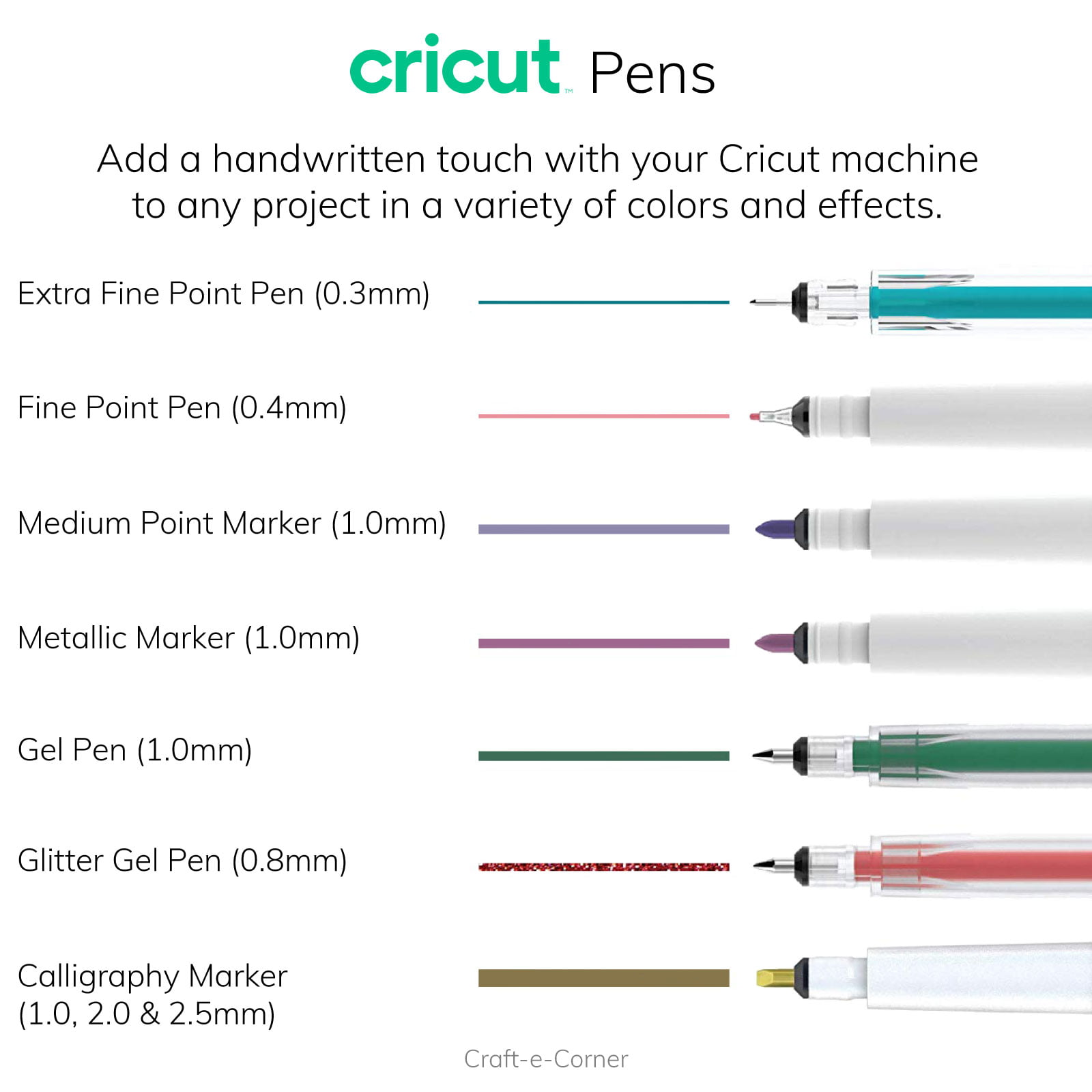 Cricut Pens, Basic Tools, Variety Pack Mats Bundle 
