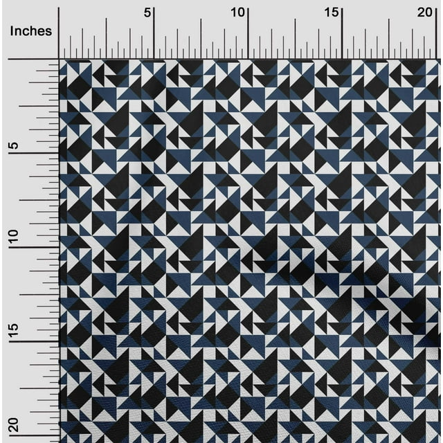 oneOone Organic Cotton Voile Fabric Triangle Geometric Decor Fabric Printed BTY 42 Inch Wide
