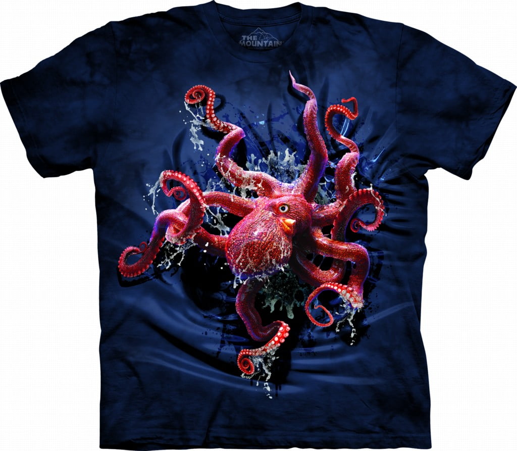 run and fly octopus shirt