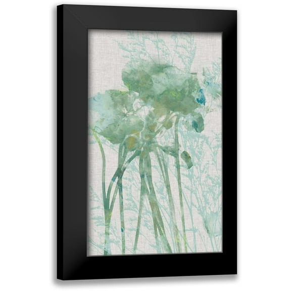 Goldberger, Jennifer 10x14 Black Modern Framed Museum Art Print Titled - Watercolor Flower Panel I