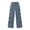 Blue 0518c, variant on Girls Baggy Jeans Wide Straight Leg Elastic High Waisted Denim Pants Fashion Y2k Boyfriend Skater Streetwear 8-14Y Cute Jeans for School Girls