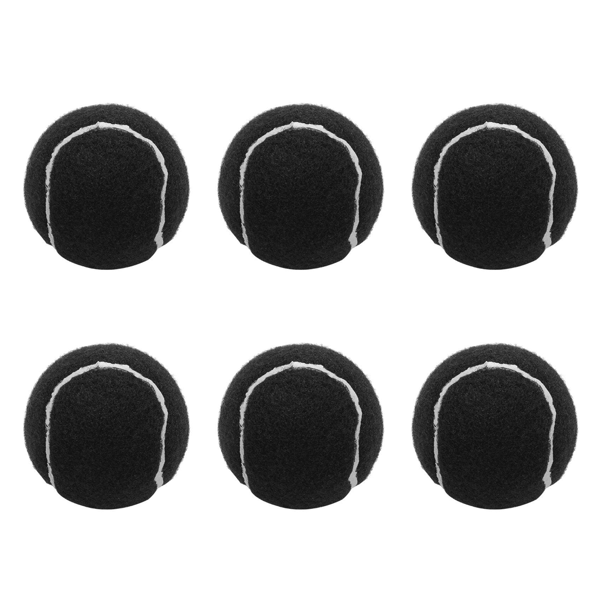 12Pcs Pack Tennis Balls Wear- Elastic Training Balls 66mm Ladies Beginners Practice Tennis ,Black