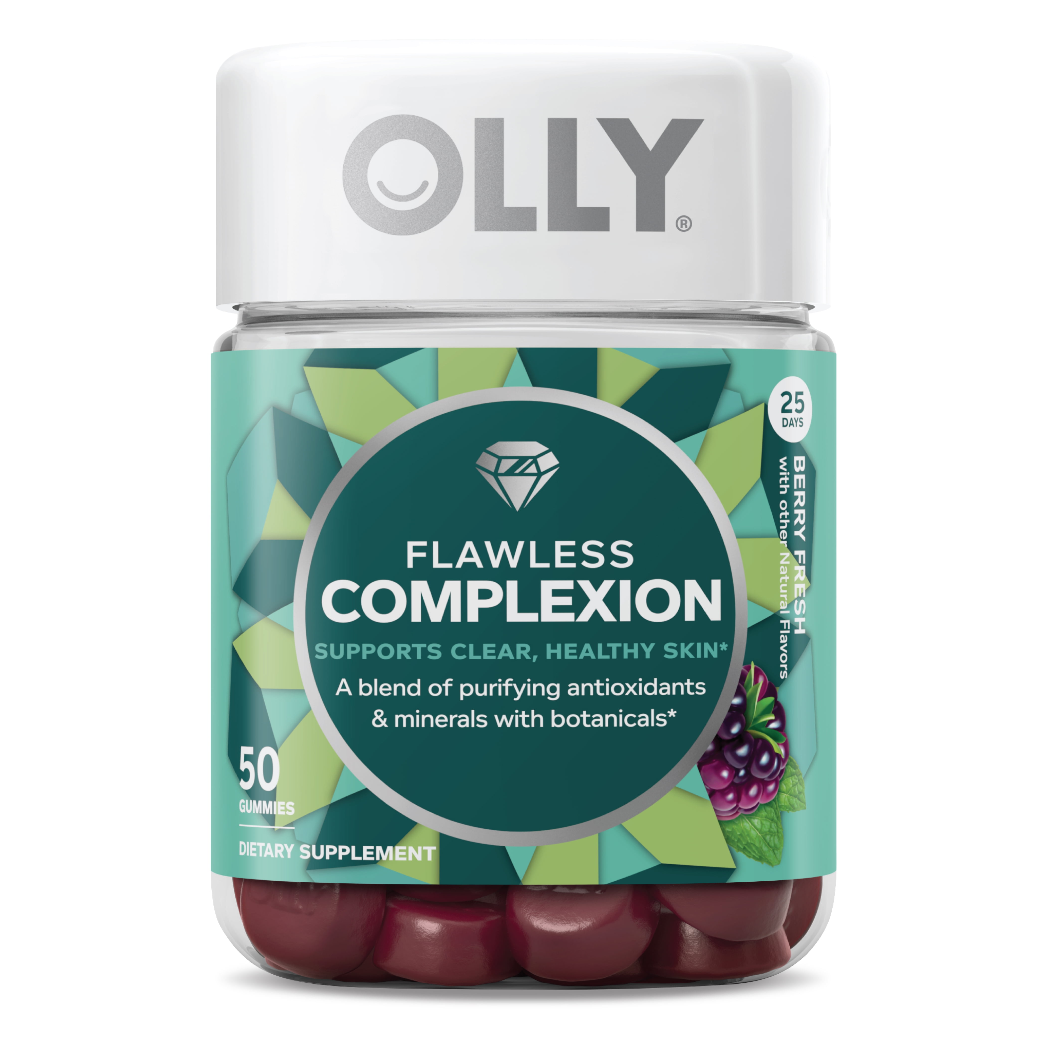 Olly Flawless Complexion Gummies with Antioxidants, 50 ct