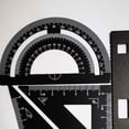 thumbnail image 2 of HUGFEGWE 4PCS Metal Protractor Triangle Ruler Set Right Angle Triangle Ruler Maths Geometry Tool for Architects Engineers Artists Students Office School Supplies CA919-112726, 2 of 9