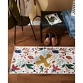 thumbnail image 4 of TOWN & COUNTRY LUXE Livie Floral Drip Everwash® Washable Multi-Use Decorative Rug, Kitchen Runner Rug, Low-Profile Door Mat, Bedroom Rug and Dorm Room Rug with Non-Slip Backing, Cream, 24"x72", 4 of 10