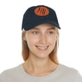 thumbnail image 4 of Effete Feline Claw Marks Scratch Ball Cap Hat w/ Leather Patch (Round), 4 of 7
