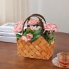 Cesta de flores de mano, flores artificiales, adornos decorativos, estilo hogar, accesorios para bodas, arreglos florales frescos