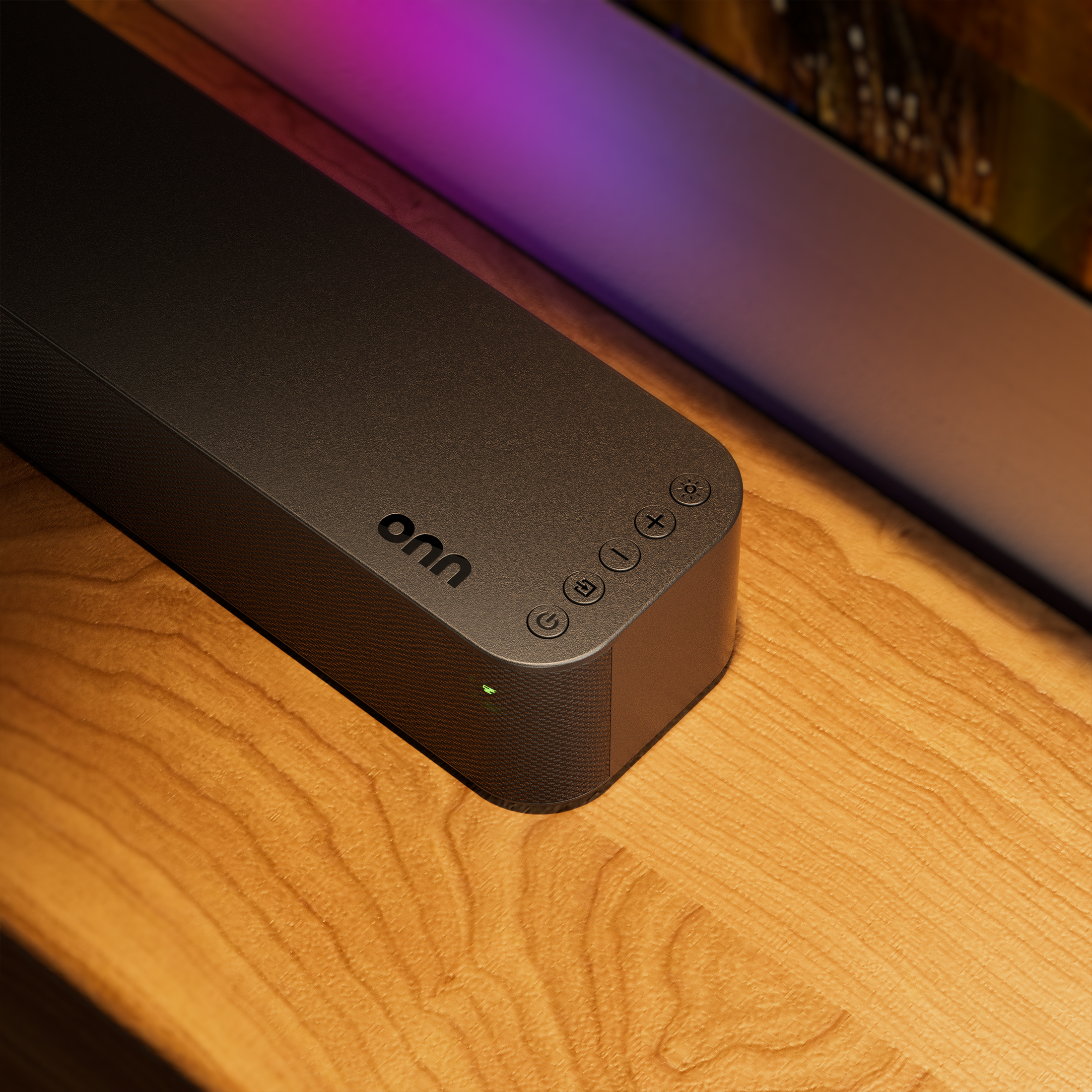 Barra de sonido onn de 20 pulgadas Bluetooth 2.1 canales con iluminación LED multicolor, negro 4