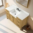 thumbnail image 5 of Design Element Burbank 54" Single Sink Oak Bath Vanity with White Quartz Top, 5 of 18