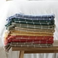 thumbnail image 3 of Barn Red Checked Plaid Throw, 3 of 3