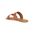 thumbnail image 3 of Women Faux Suede Double Band Open Toe Flat Slide Sandal 18772, 3 of 6