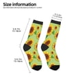 thumbnail image 2 of Goofa Sunflower Leaves Pattern Children's Crew Socks, Kids' Daily Wear and Sports Socks, Breathable Socks, Sports Socks, Moisture-Wicking Socks for Children, 2 of 6