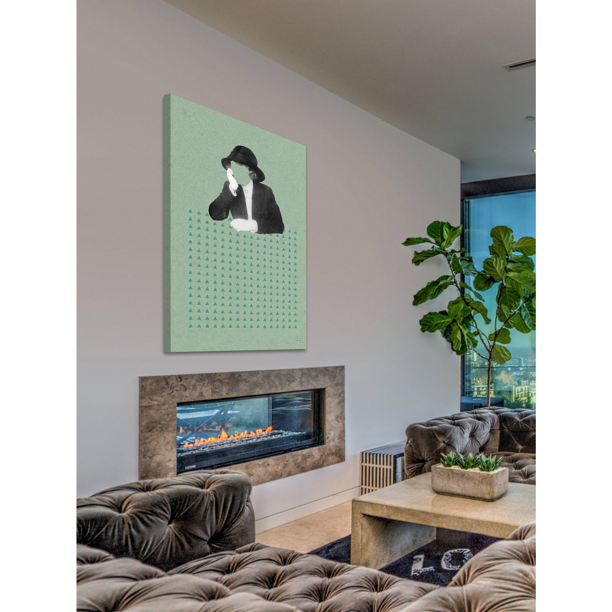 Marmont Hill "Pareja Casa" by Bengoa Vazquez Painting Print on Wrapped Canvas