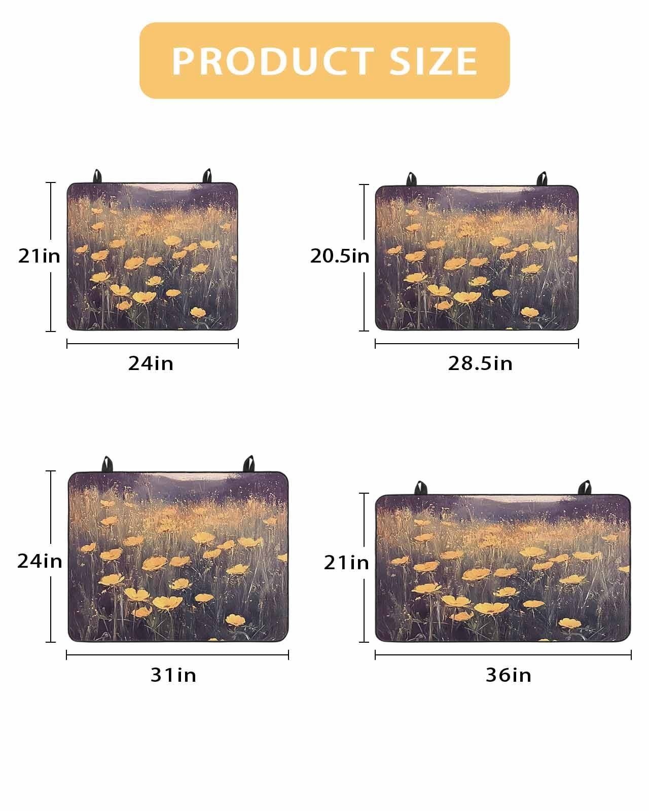 nqOlkjepod Large Induction Cooktop Protector Mat 24"x21", Yellow Spring Floral Stove Top Covers for Electric Stove, Vintage Oil Painting Botanical Stove Burner Cover Mats, Glass Top Stove Cover