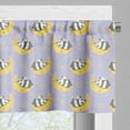 thumbnail image 5 of Ambesonne Saying Valance & Curtain, Cat Panda on the Moon, 55"x24", Mustard Purple, 5 of 7