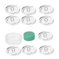 thumbnail image 3 of JUNWELL Cover Button Kit  Cloth Fabric Covered Round Flat Back Metal Buttons Refill Forms Replacement with Buckle Making Tool for DIY Sewing Bags Crafts Sofa Upholstery  10 Sets 30mm, 3 of 8