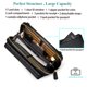 thumbnail image 4 of Peacocktion - Cartera Para Mujer, Tarjetero, Tarjetero, Rfid, Gran Capacidad, Bandolera, 2 Correas, Color Negro, 4 of 5