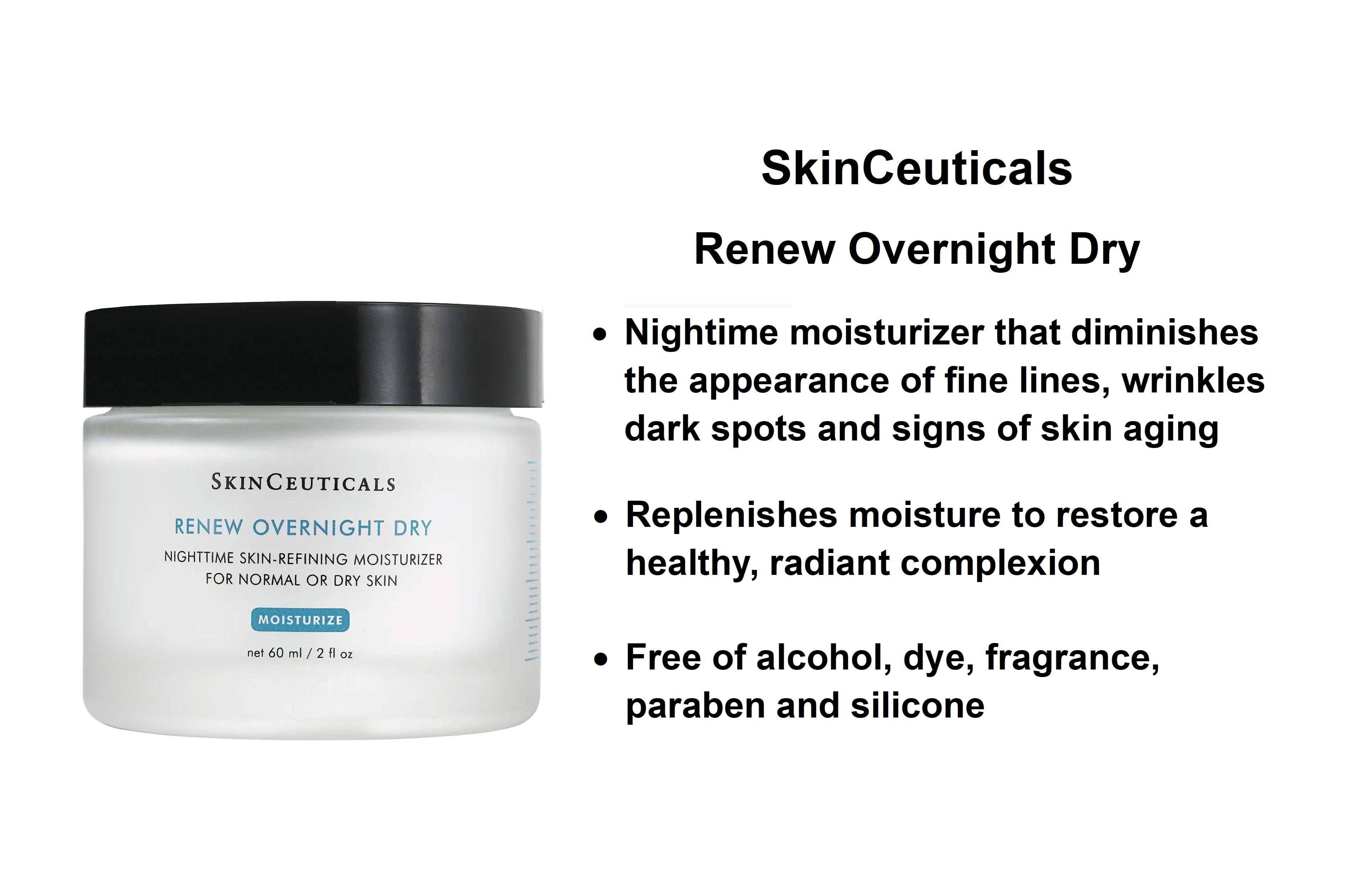 SkinCeuticals Renew Overnight Face Cream for Normal/Dry Skin 2 fl oz (60ml)