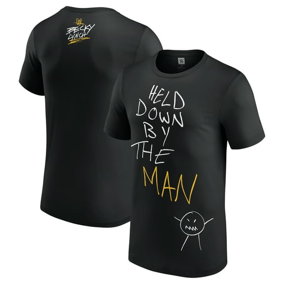 Men's Black Becky Lynch Held Down By The Man T-Shirt