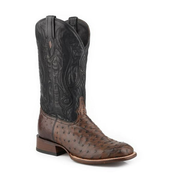 Men's Stetson Ozzy Ostrich Boots Handcrafted JBS Collection Brown
