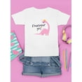 thumbnail image 3 of Pink Dinosaur Girl W Crown T-Shirt Juniors -Image by Shutterstock,  Small, 3 of 4