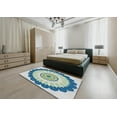 thumbnail image 4 of Ahgly Company Indoor Square Patterned Steel Blue Novelty Area Rugs, 4' Square, 4 of 6